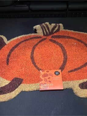 Orange Pumpkin Dachshund Door Doormat